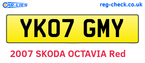 YK07GMY are the vehicle registration plates.