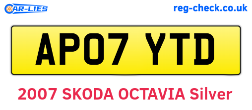 AP07YTD are the vehicle registration plates.