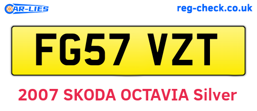 FG57VZT are the vehicle registration plates.