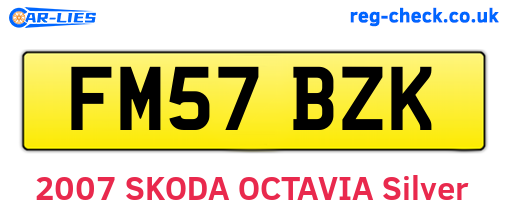 FM57BZK are the vehicle registration plates.