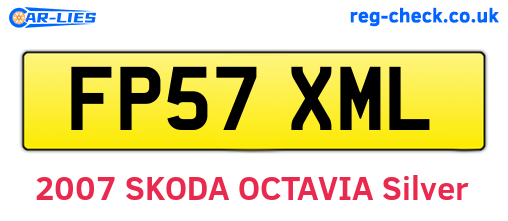 FP57XML are the vehicle registration plates.