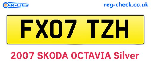 FX07TZH are the vehicle registration plates.