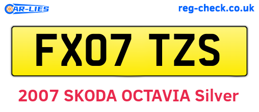 FX07TZS are the vehicle registration plates.