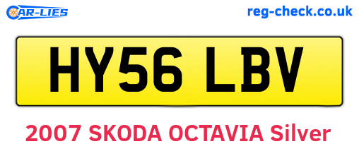 HY56LBV are the vehicle registration plates.