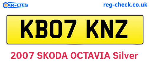 KB07KNZ are the vehicle registration plates.