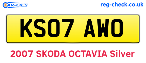KS07AWO are the vehicle registration plates.