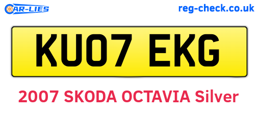 KU07EKG are the vehicle registration plates.