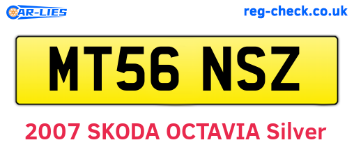 MT56NSZ are the vehicle registration plates.