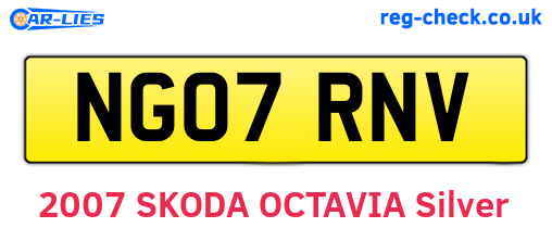 NG07RNV are the vehicle registration plates.