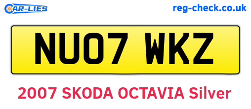 NU07WKZ are the vehicle registration plates.