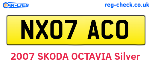 NX07ACO are the vehicle registration plates.