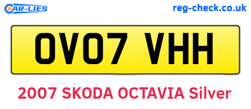OV07VHH are the vehicle registration plates.