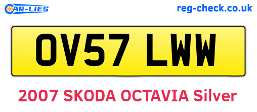 OV57LWW are the vehicle registration plates.