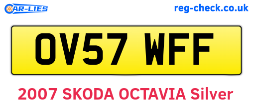 OV57WFF are the vehicle registration plates.