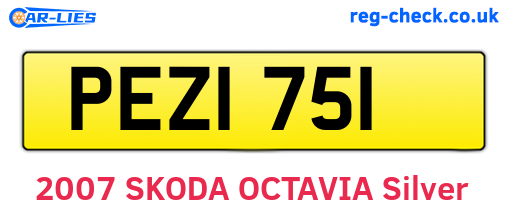 PEZ1751 are the vehicle registration plates.
