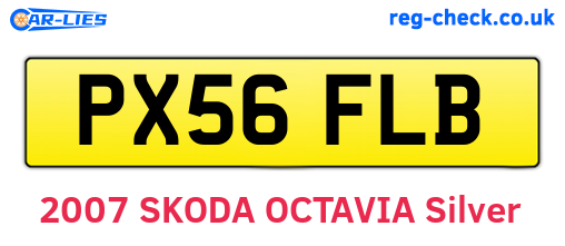 PX56FLB are the vehicle registration plates.