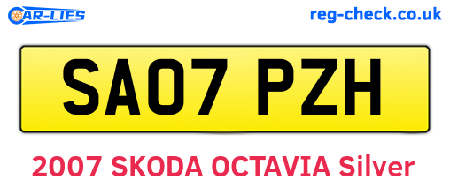 SA07PZH are the vehicle registration plates.