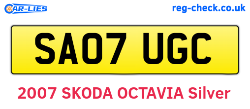 SA07UGC are the vehicle registration plates.