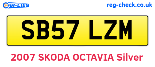 SB57LZM are the vehicle registration plates.