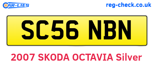 SC56NBN are the vehicle registration plates.