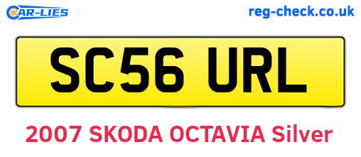SC56URL are the vehicle registration plates.