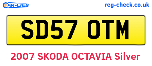 SD57OTM are the vehicle registration plates.