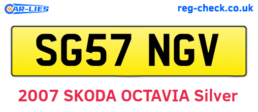 SG57NGV are the vehicle registration plates.