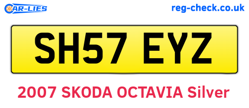 SH57EYZ are the vehicle registration plates.