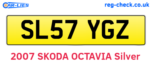 SL57YGZ are the vehicle registration plates.