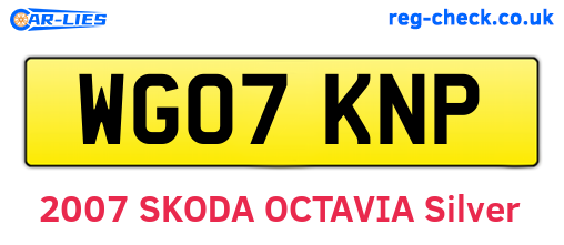 WG07KNP are the vehicle registration plates.
