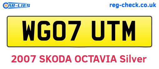WG07UTM are the vehicle registration plates.