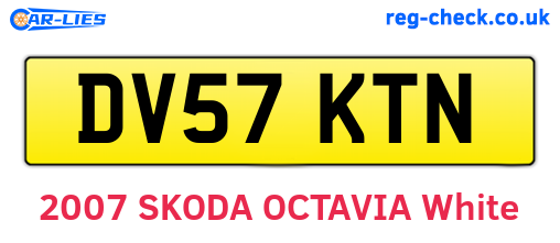 DV57KTN are the vehicle registration plates.