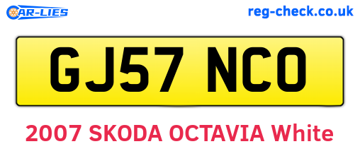 GJ57NCO are the vehicle registration plates.