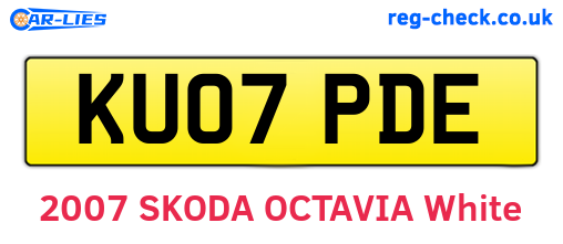 KU07PDE are the vehicle registration plates.