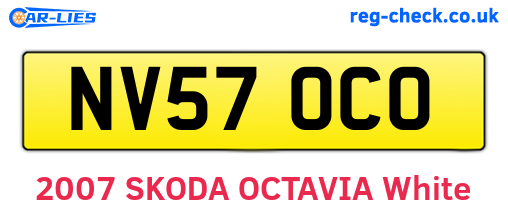 NV57OCO are the vehicle registration plates.