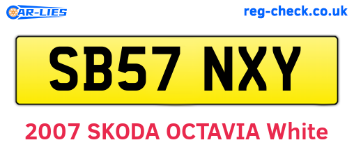 SB57NXY are the vehicle registration plates.