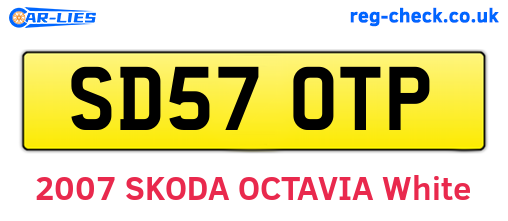 SD57OTP are the vehicle registration plates.
