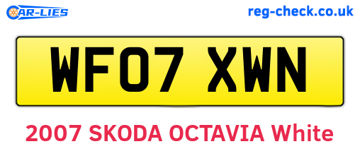 WF07XWN are the vehicle registration plates.