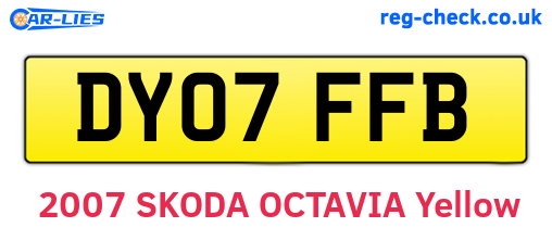 DY07FFB are the vehicle registration plates.