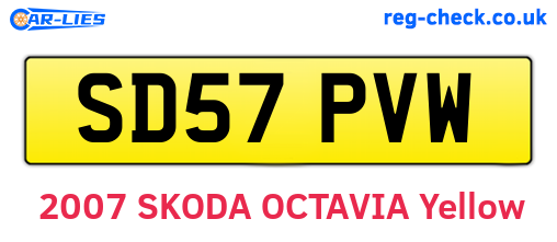 SD57PVW are the vehicle registration plates.