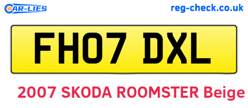 FH07DXL are the vehicle registration plates.