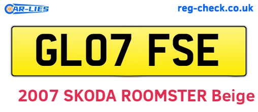 GL07FSE are the vehicle registration plates.