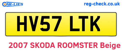 HV57LTK are the vehicle registration plates.