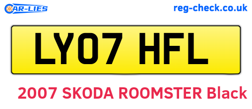LY07HFL are the vehicle registration plates.