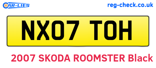 NX07TOH are the vehicle registration plates.