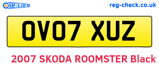 OV07XUZ are the vehicle registration plates.
