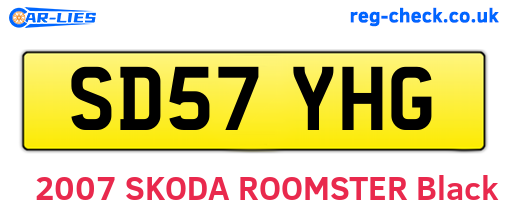 SD57YHG are the vehicle registration plates.