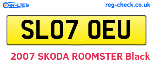 SL07OEU are the vehicle registration plates.