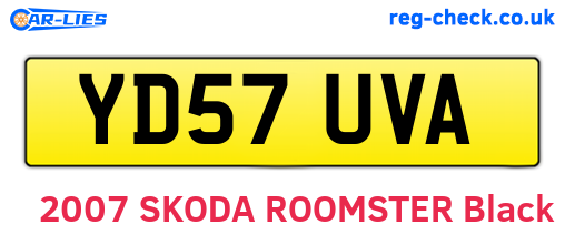 YD57UVA are the vehicle registration plates.