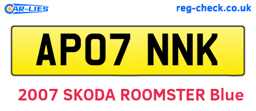 AP07NNK are the vehicle registration plates.